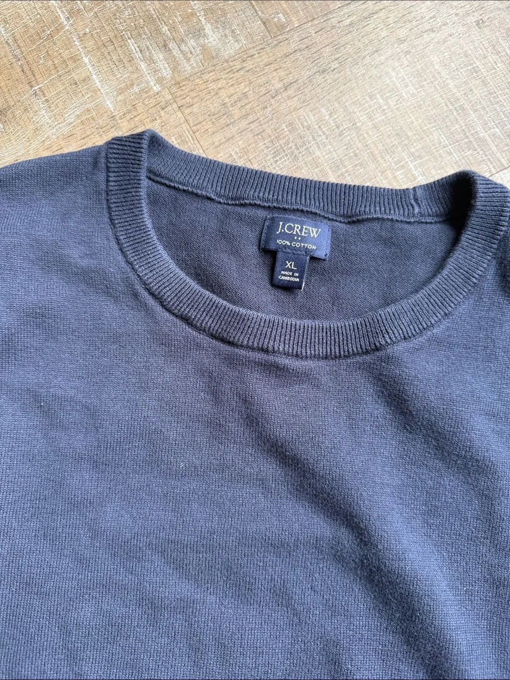 J. Crew Navy Blue Crewneck Sweater Men XL